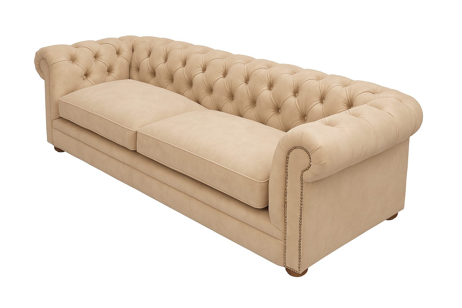 Canapea chesterfield GYMA catifea BEJ