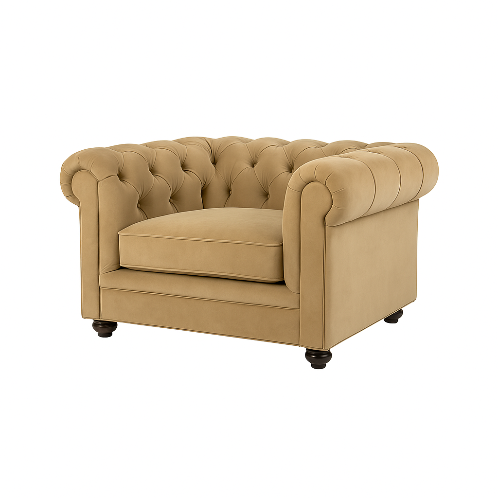 Fotoliu chesterfield CA catifea BEJ