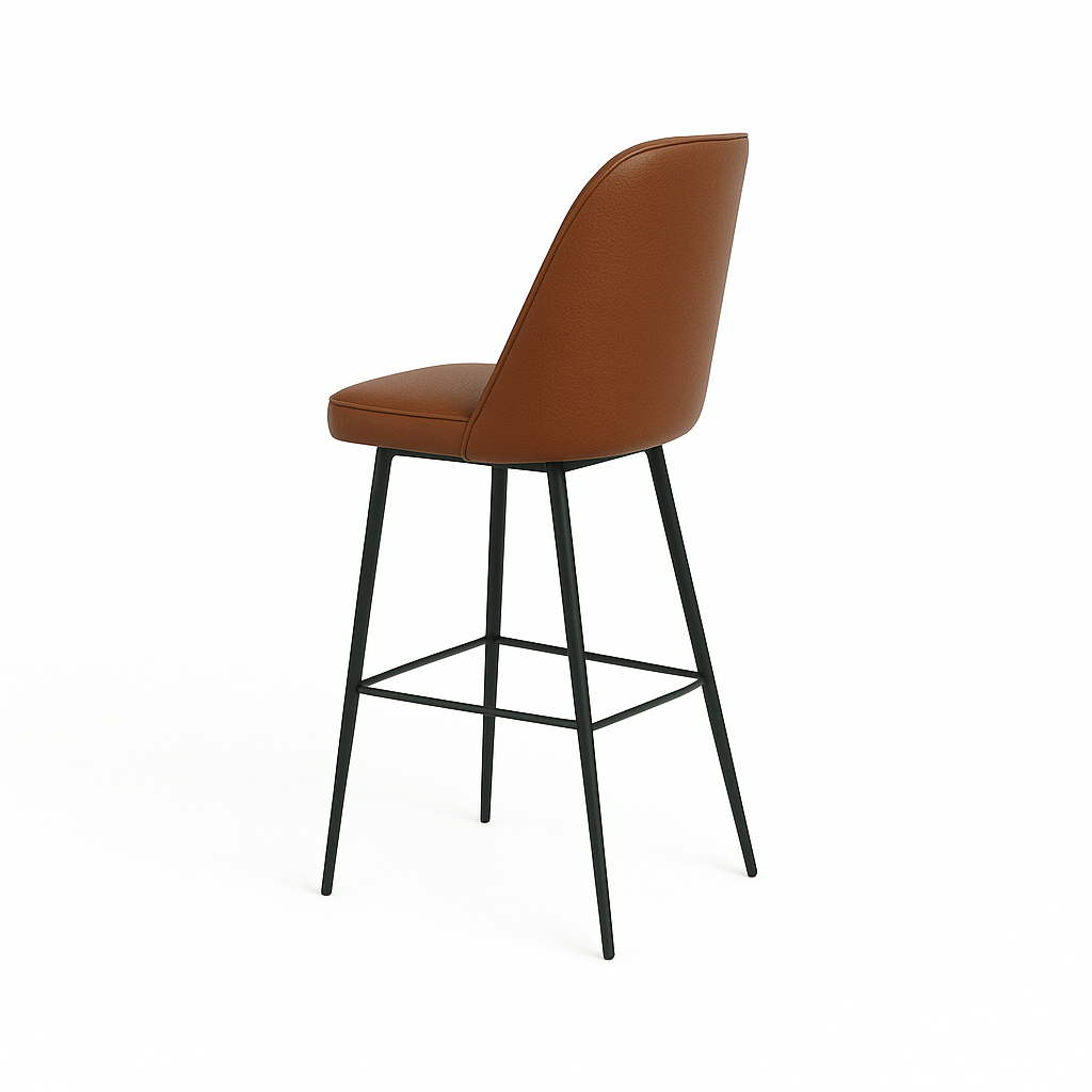 Scaun bar piele naturala GALBENA | model FOX