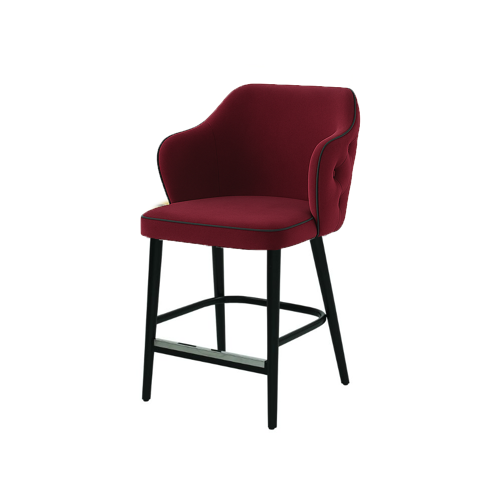 Scaun bar catifea BORDO | model ZOE