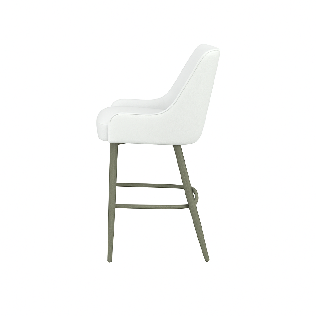 Scaun bar piele VERDE | model GINA