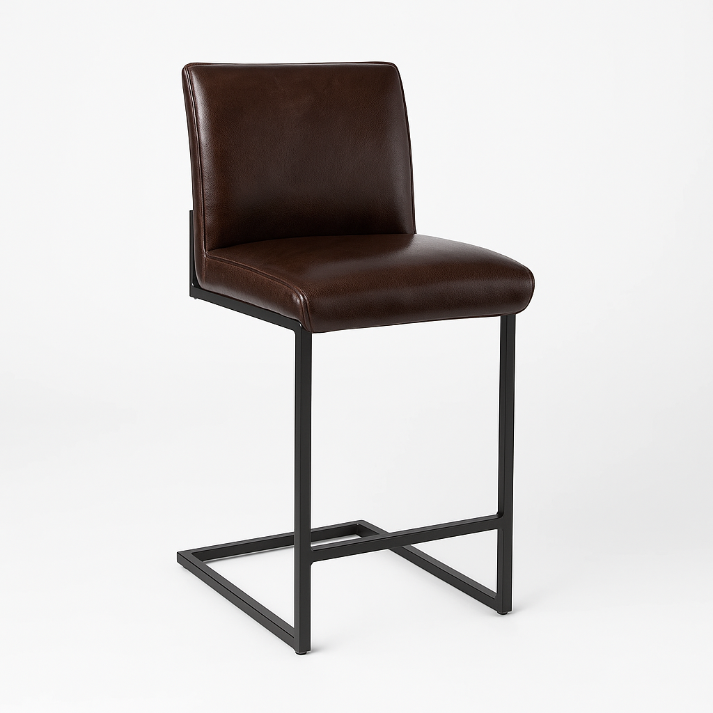 Scaun bar piele MARO INCHIS | model FLEET NA